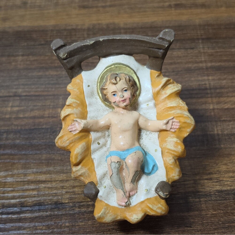 Fontanini Italy 1960s Paper Mache Baby Jesus Nativity Replacement Figurine